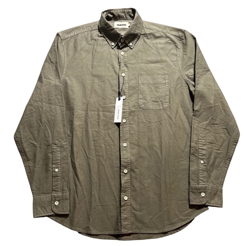 NWT Taylor Stitch The Jack Mens 40 Medium Smoked Olive Organic Cotton Oxford